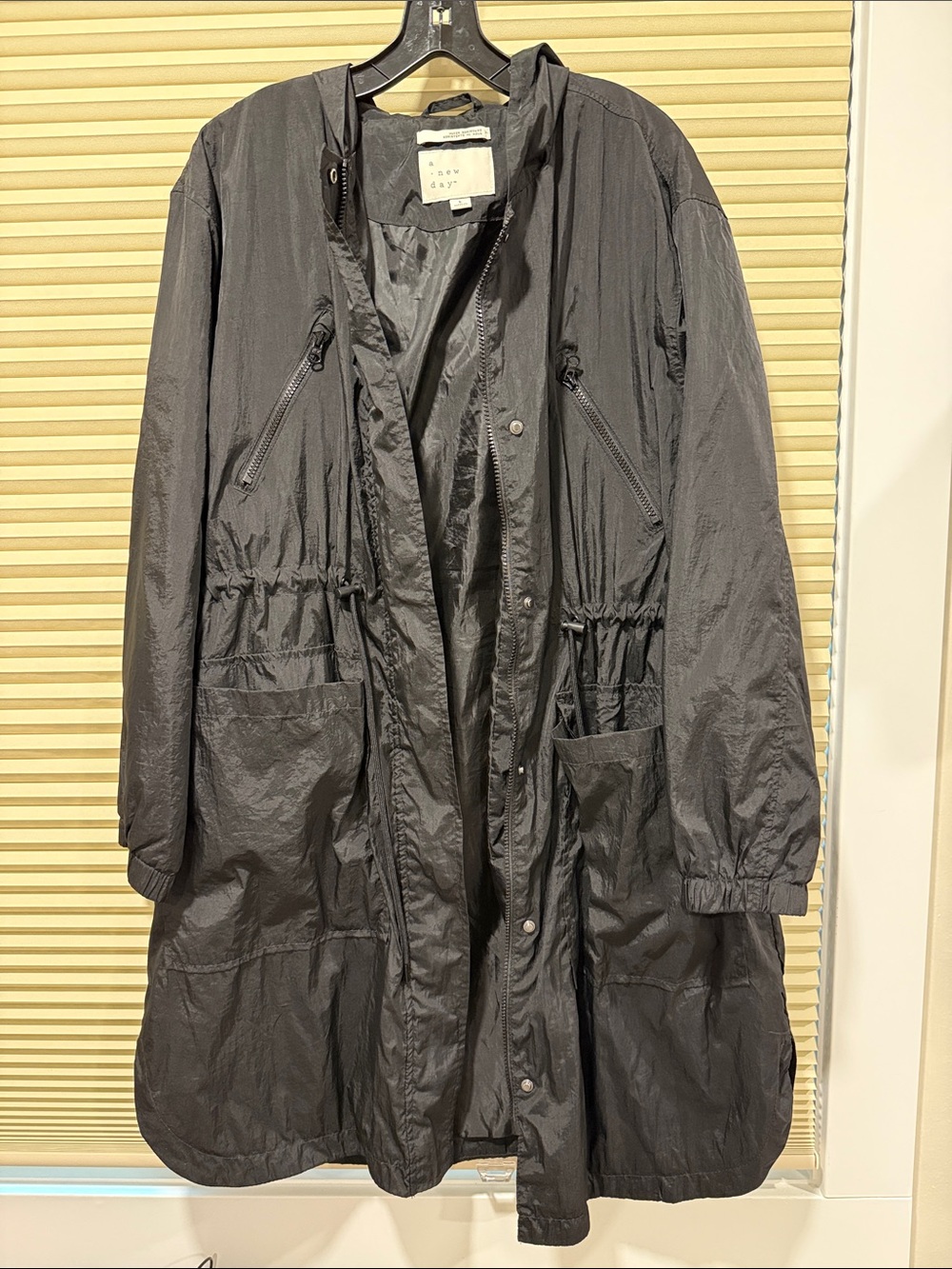 a new day Black Hooded Utility Jacket